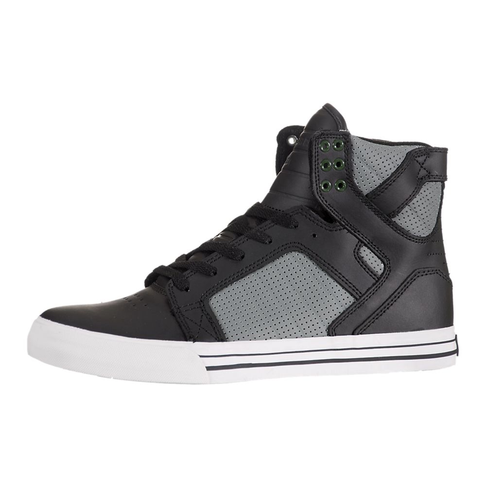 Baskets Montantes Supra SkyTop Noir Grise Black/Grey Homme | PTO-46525087